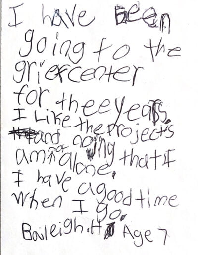 Childrens Grief Center Testimonial